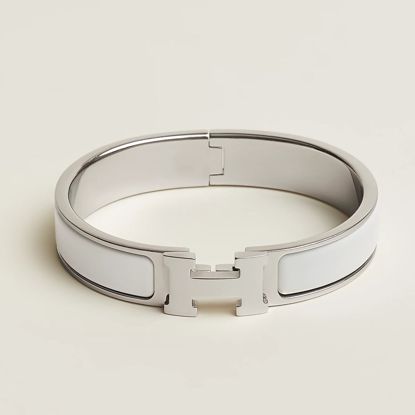 Bracelet Clic H Color Block Argenté