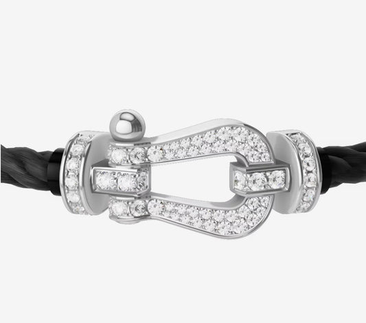 Bracelet Force 10 Black & Silver Diamond Fred