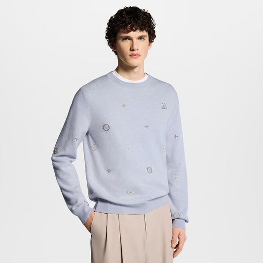 Pull Ornementé Blanc