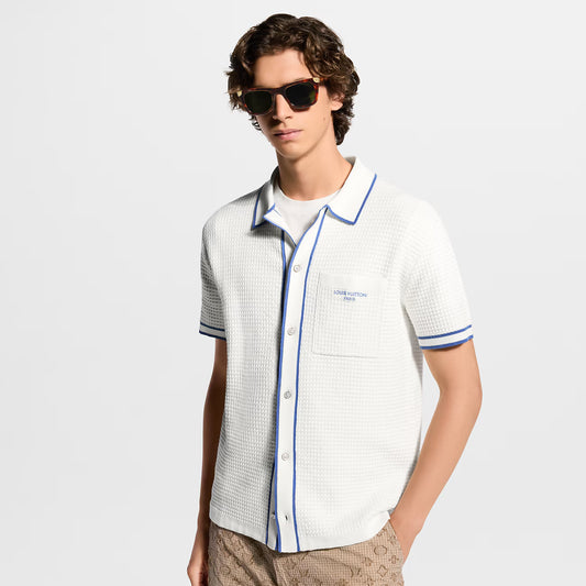 Chemise Preppy Maille Gaufré