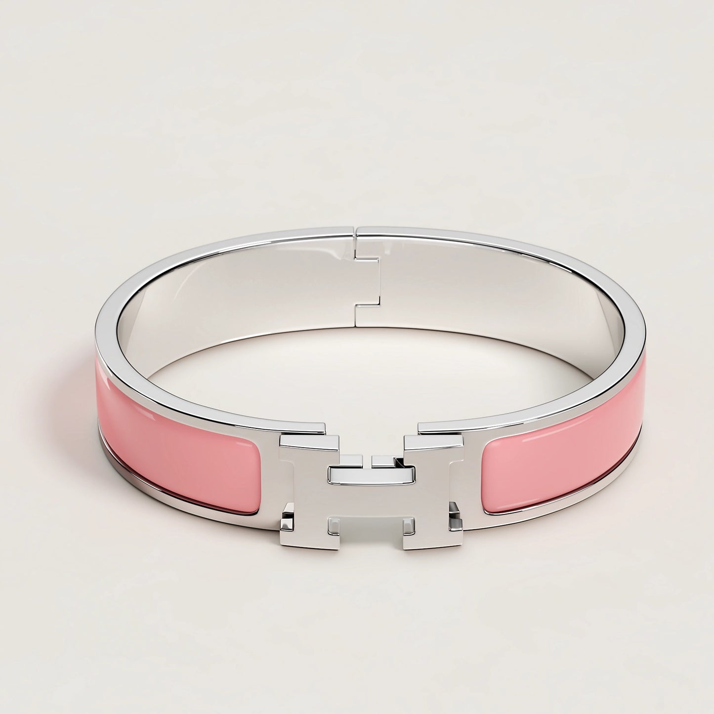 Bracelet Clic H Color Block Argenté