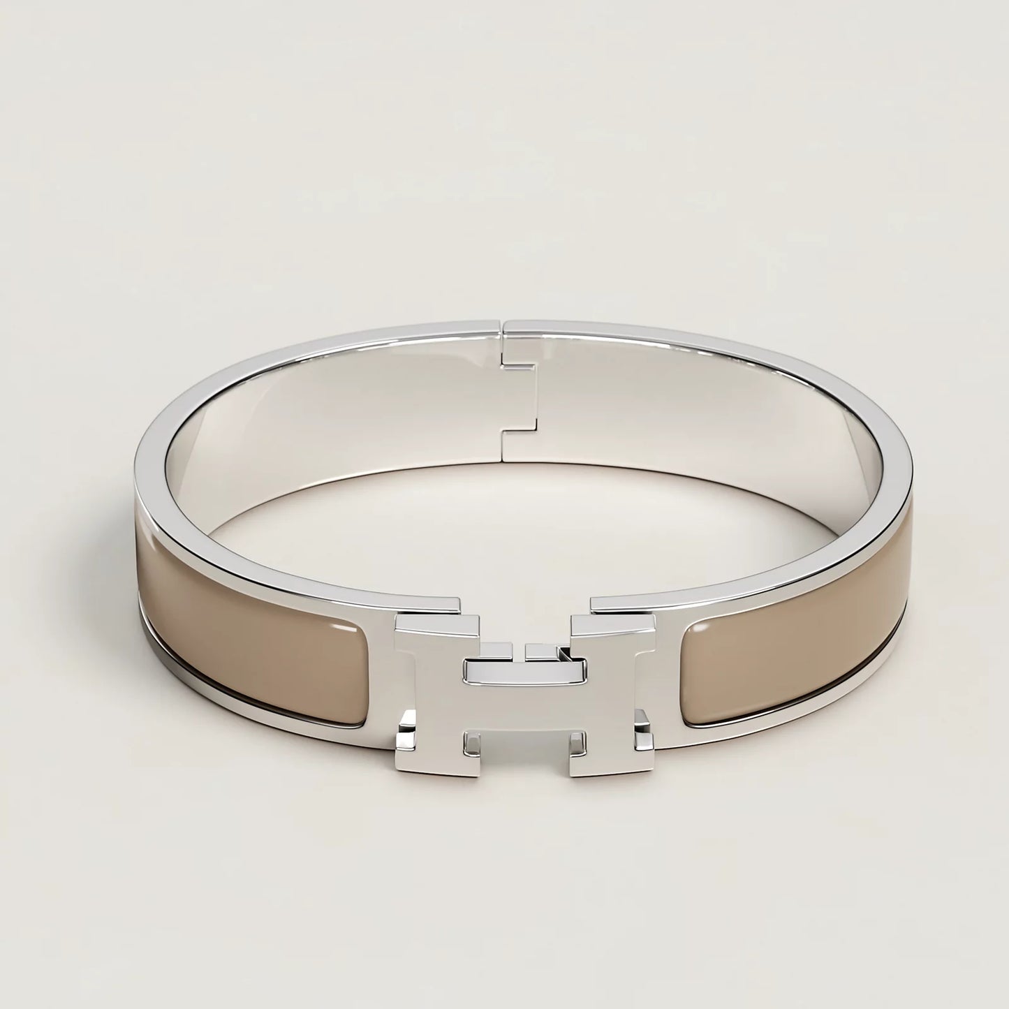 Bracelet Clic H Color Block Argenté