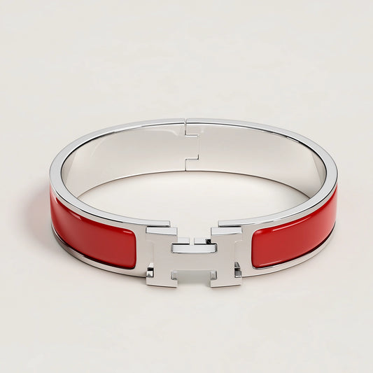 Bracelet Clic H Color Block Argenté