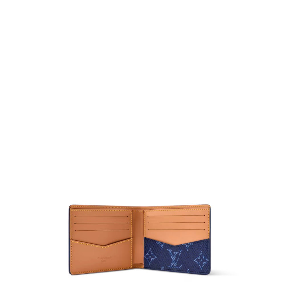 Portefeuille LV Slender Signature Bleu