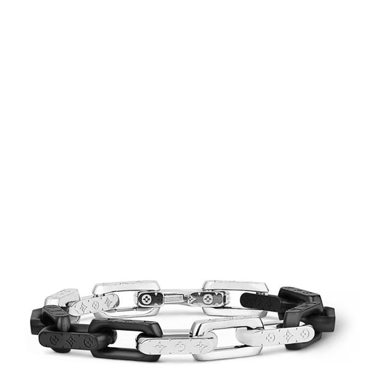 Bracelet LV Monogram Chain Black & Silver