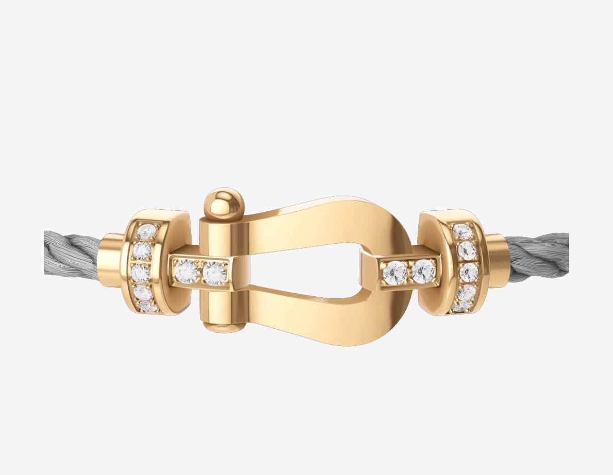 Bracelet Force 10 Silver & Gold Diamond Fred