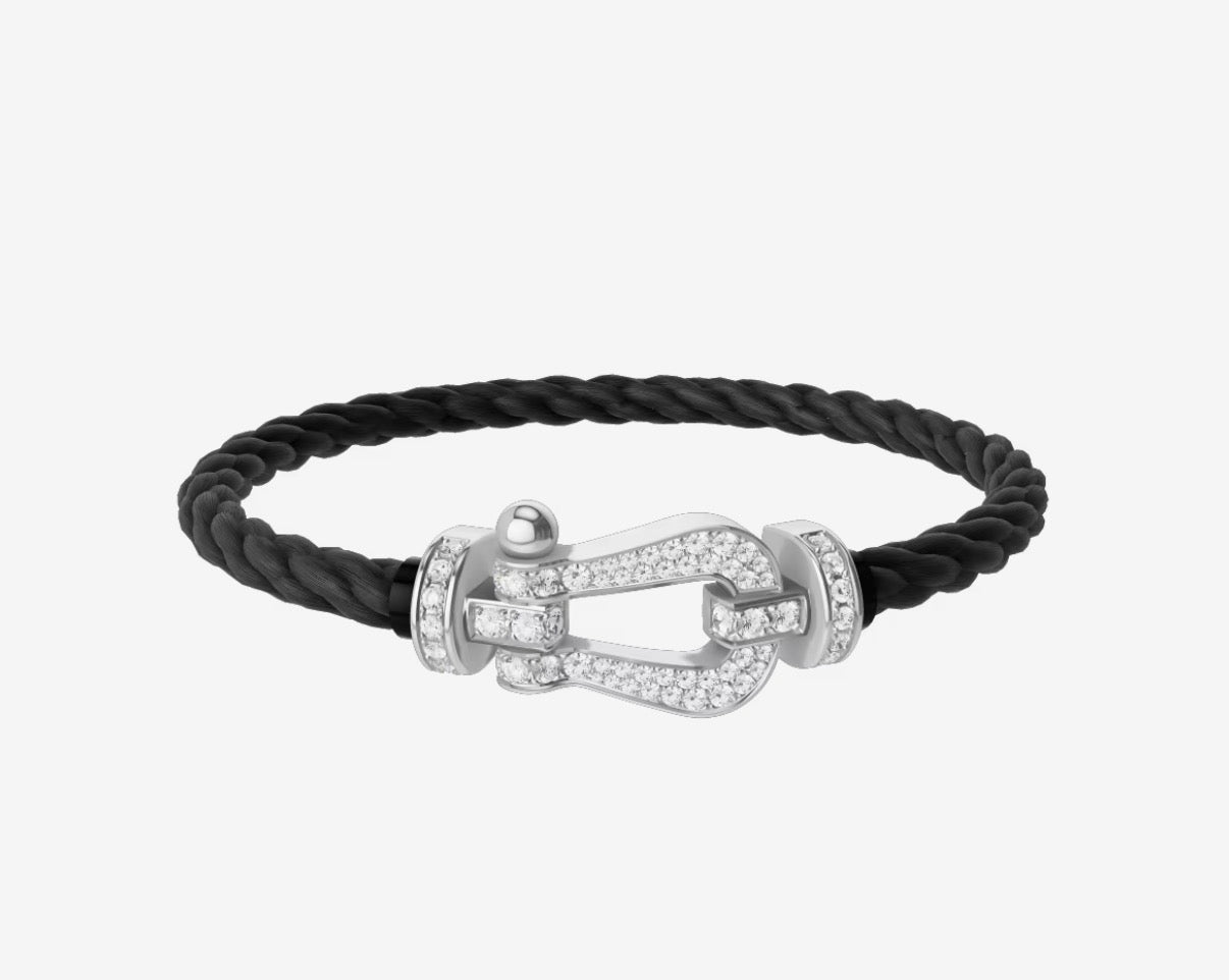 Bracelet Force 10 Black & Silver Diamond Fred