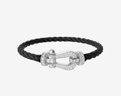 Bracelet Force 10 Black & Silver Diamond Fred