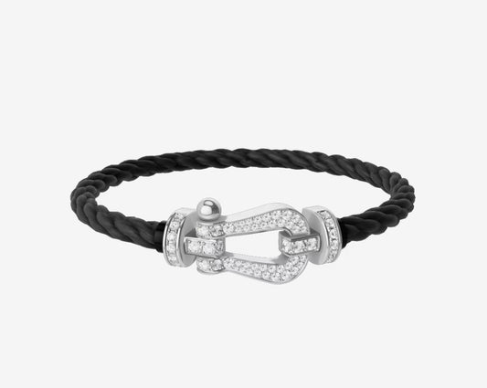 Bracelet Force 10 Black & Silver Diamond Fred