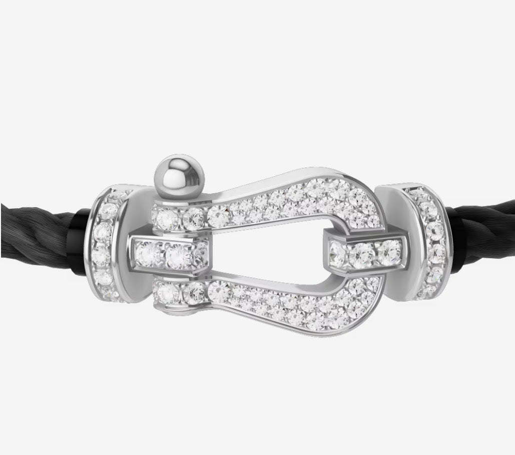 Bracelet Force 10 Black & Silver Diamond Fred