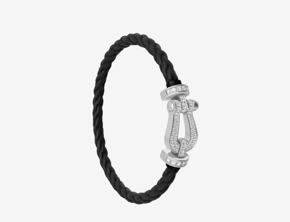 Bracelet Force 10 Black & Silver Diamond Fred