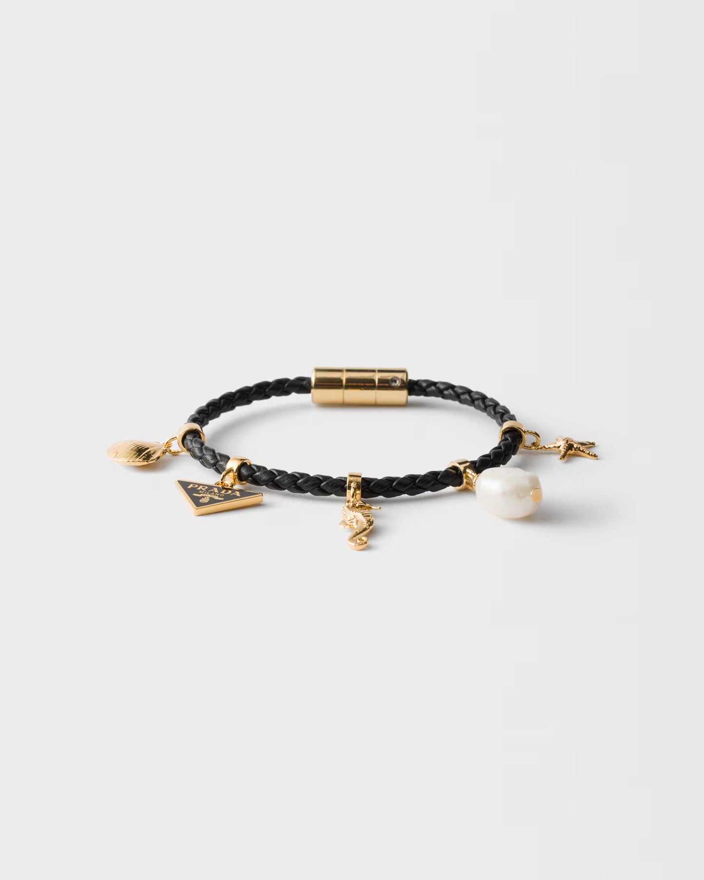 Bracelet Charm Napa Tressé Prada