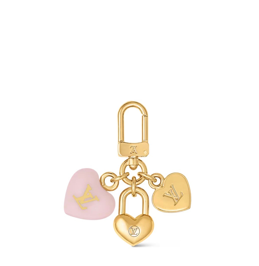 Porte-clés Micro Charms LV Heart