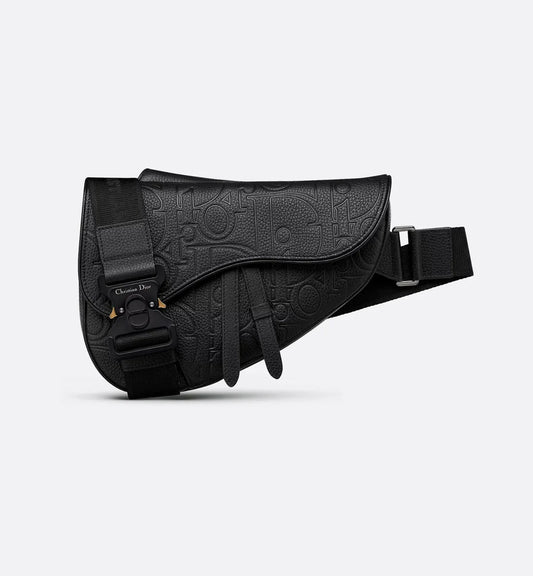 Sac Saddle - Cuir Monogram Noir