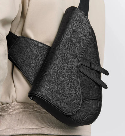 Sac Saddle - Cuir Monogram Noir
