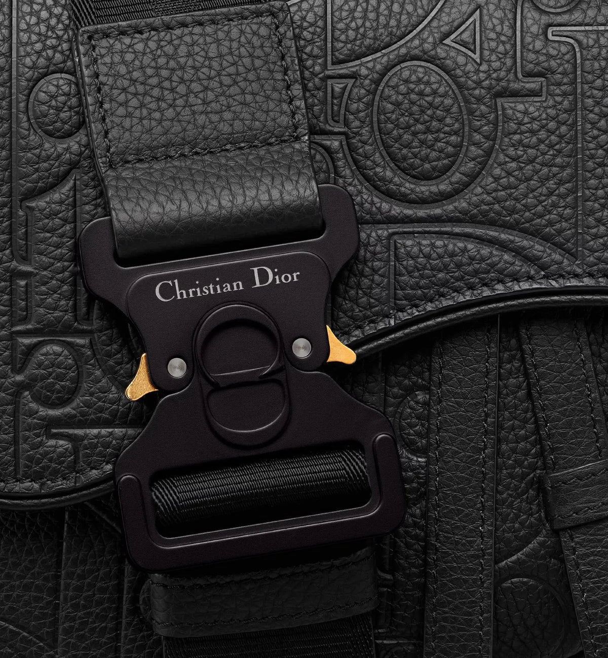 Sac Saddle - Cuir Monogram Noir