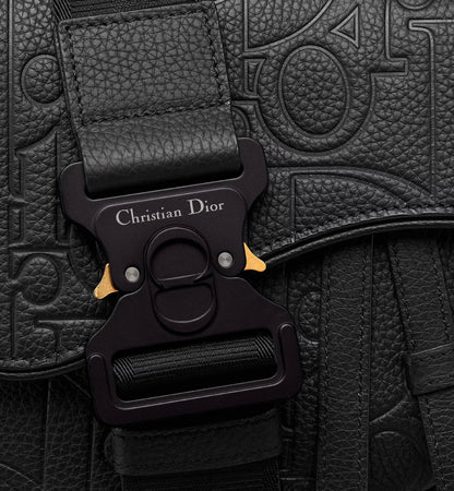 Sac Saddle - Cuir Monogram Noir