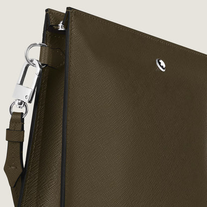 Pochette en Cuir Sartorial - Kaki