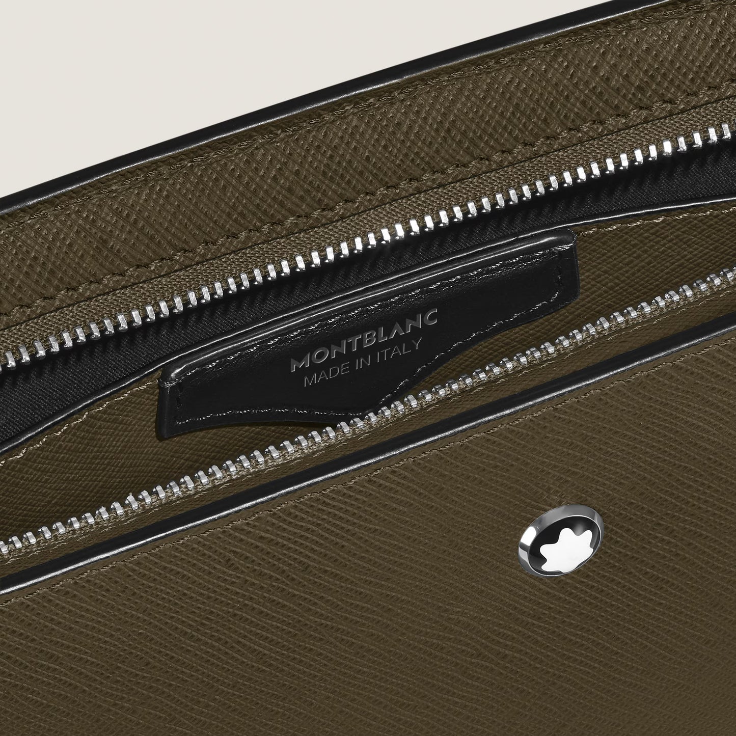Pochette en Cuir Sartorial - Kaki