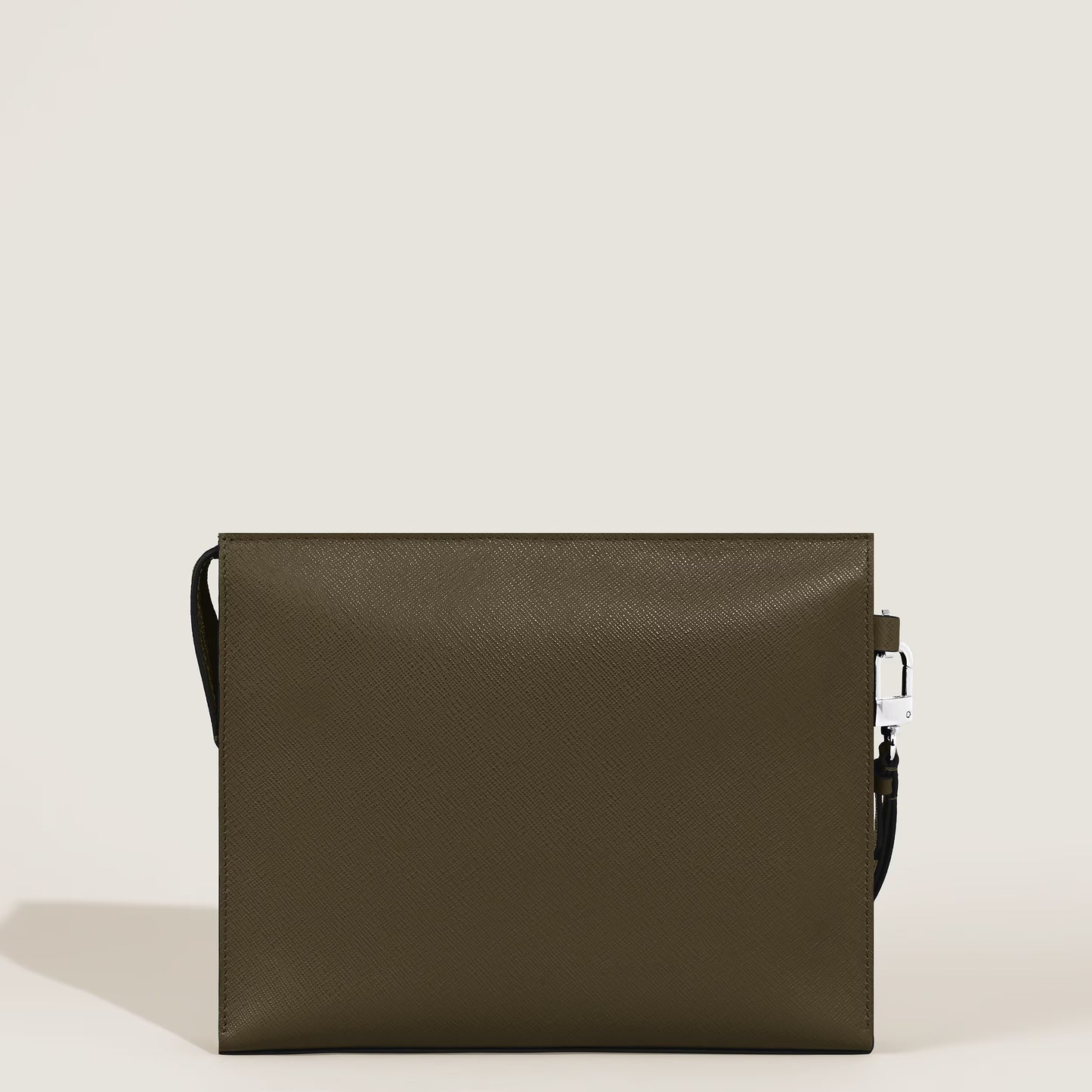 Pochette en Cuir Sartorial - Kaki