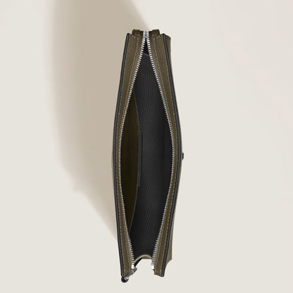 Pochette en Cuir Sartorial - Kaki