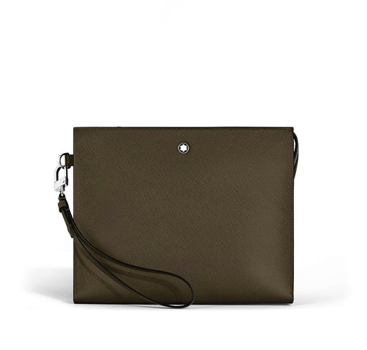 Pochette en Cuir Sartorial - Kaki