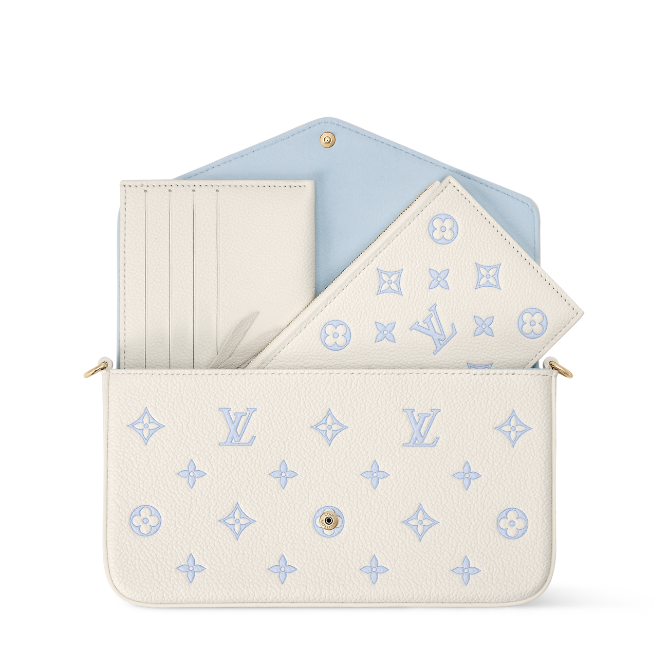 Pochette Métis — Blanc Lait / Bleu