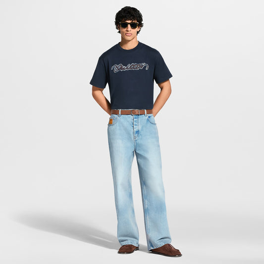 T-Shirt Louis Vuitton Signature Denim Bleu
