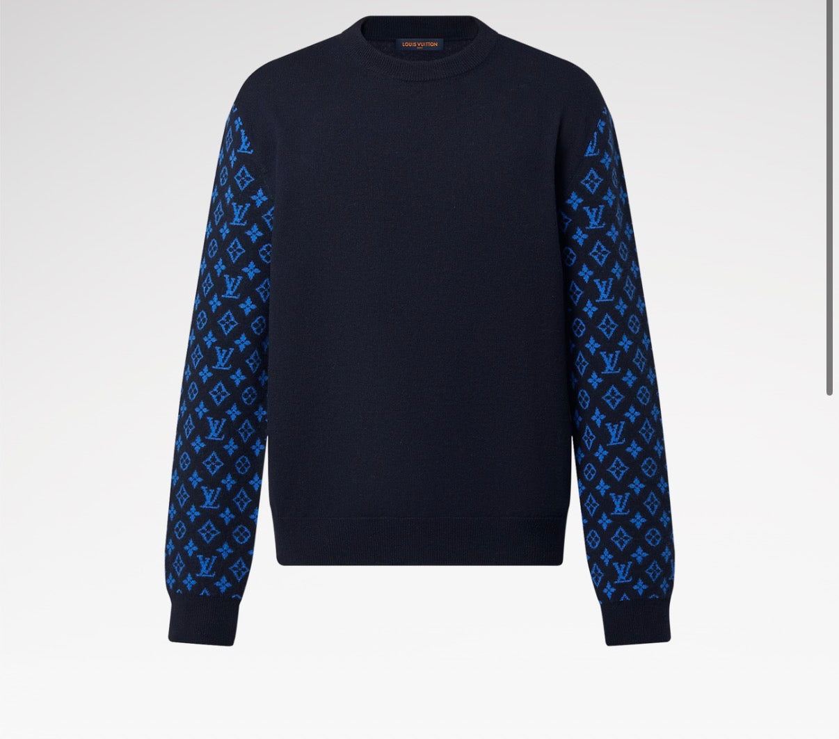 Pull à Col Rond Monogram en Cachemire Mélangé