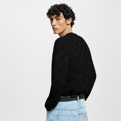 Pull À Damier Ornementé en laine