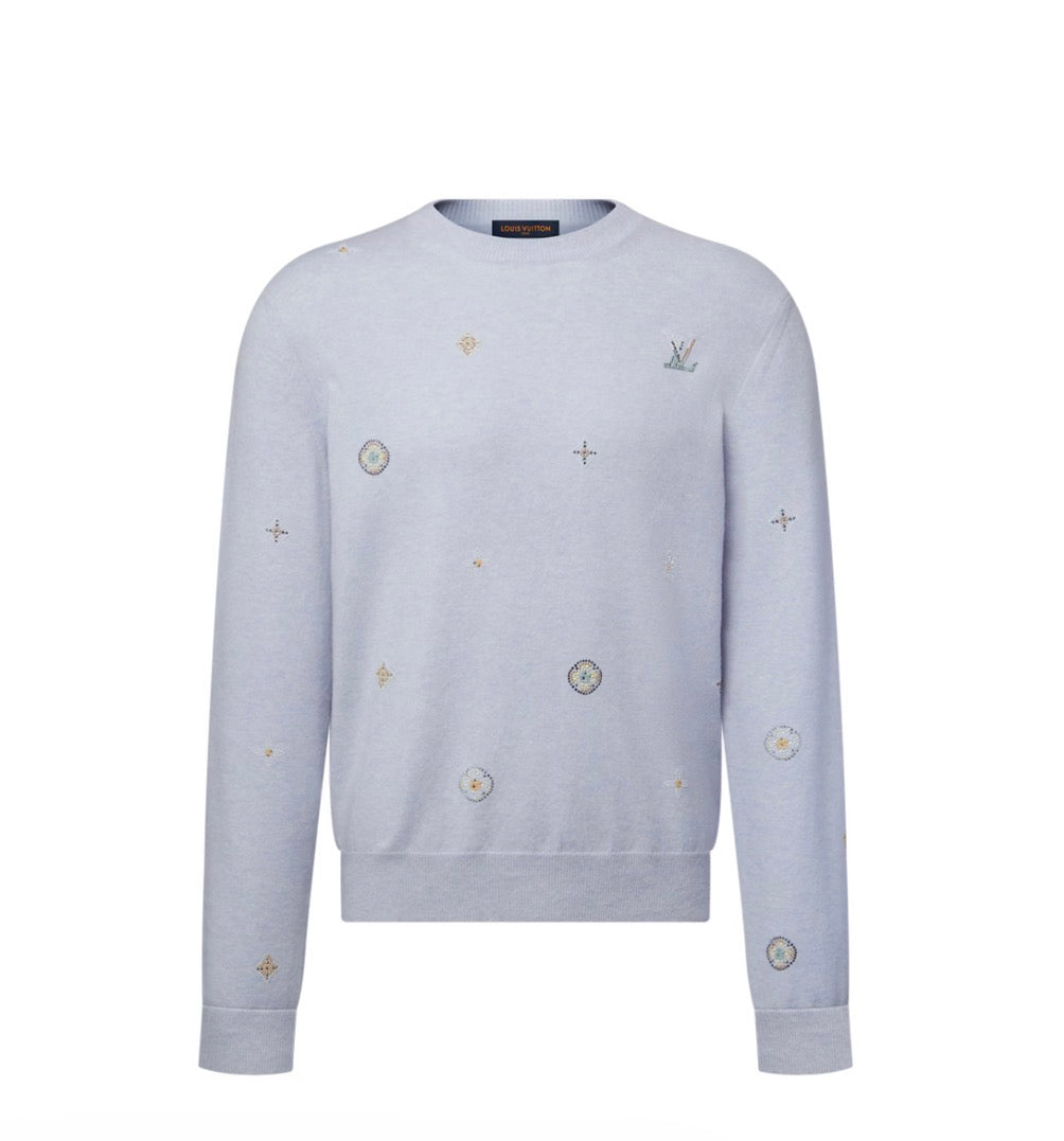 Pull Ornementé Blanc