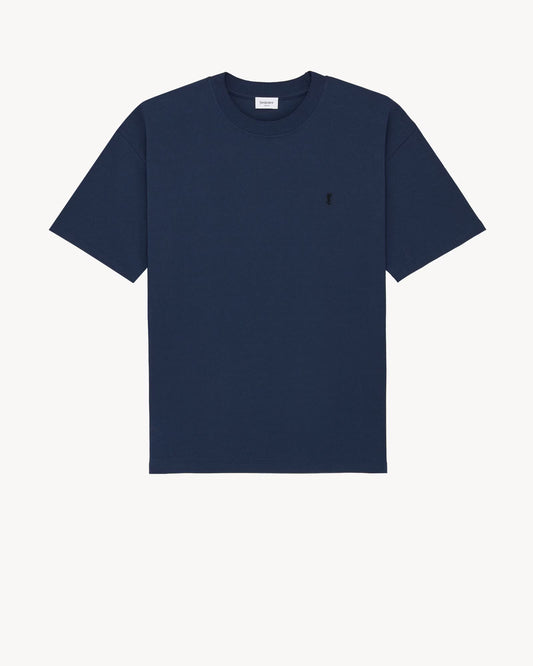 T-Shirt Cassandre Piqué - Bleu Nuit