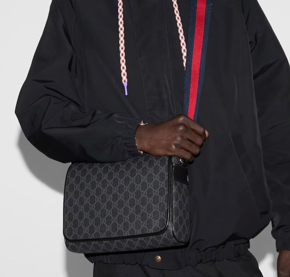 Sac à Bandoulière GG Black Moyen Format