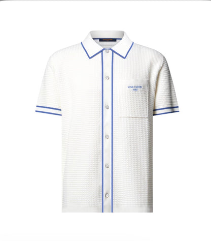 Chemise Preppy Maille Gaufré