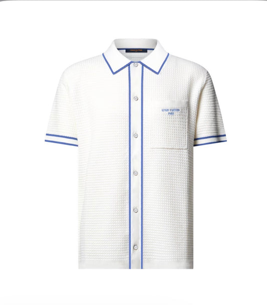 Chemise Preppy Maille Gaufré