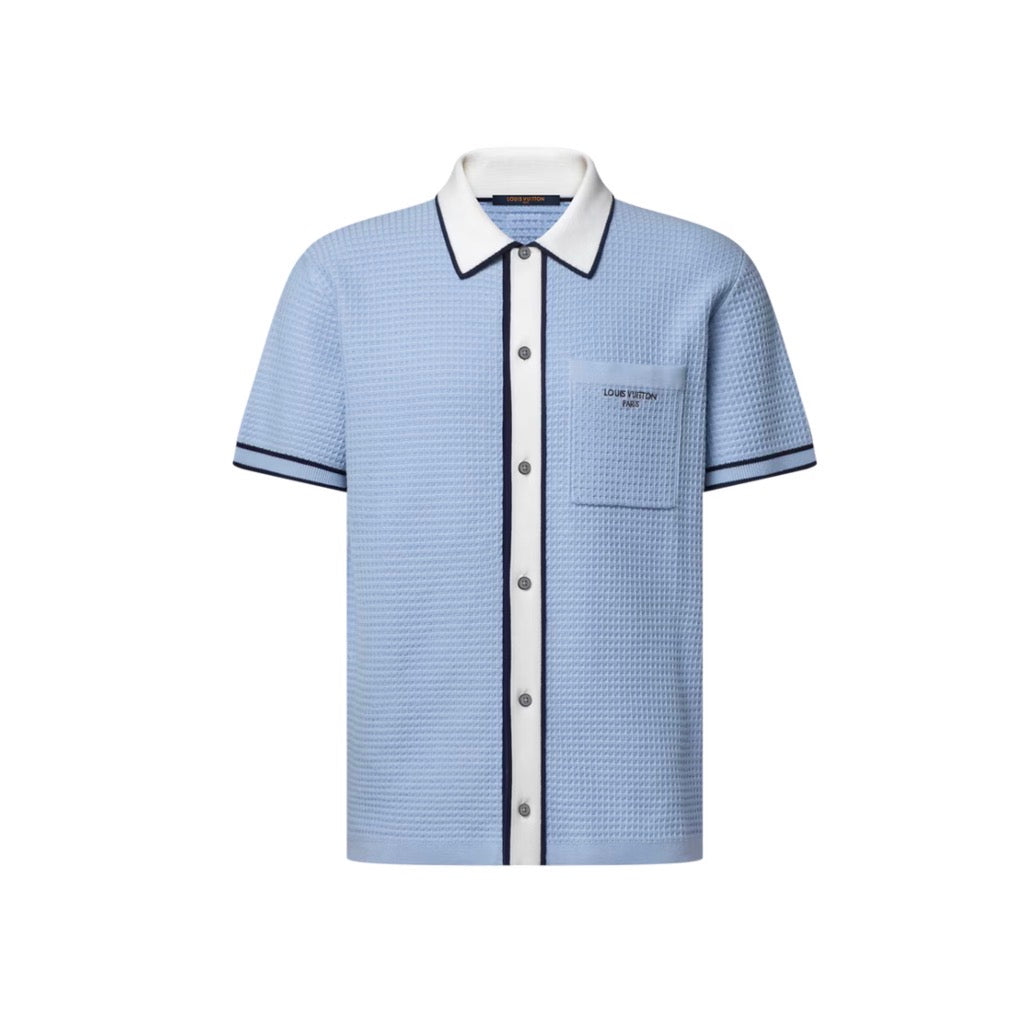 Chemise Preppy Maille Gaufré