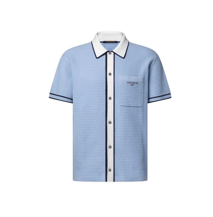 Chemise Preppy Maille Gaufré