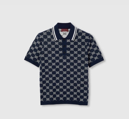 Polo en Maille Jacquard
