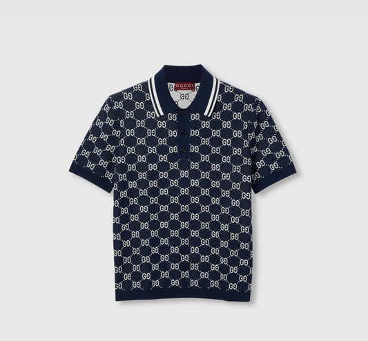 Polo en Maille Jacquard