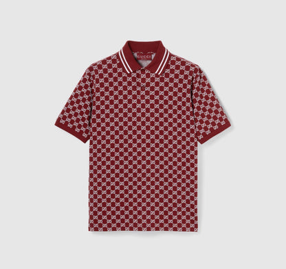 Polo en Maille Jacquard
