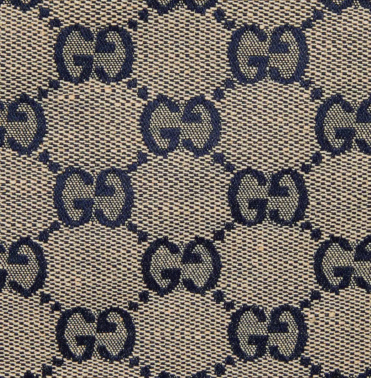Short GG Supreme en Lin Beige/Bleu