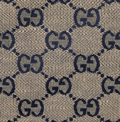 Short GG Supreme en Lin Beige/Bleu