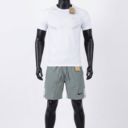 Ensemble Running Gris/Blanc — Nike