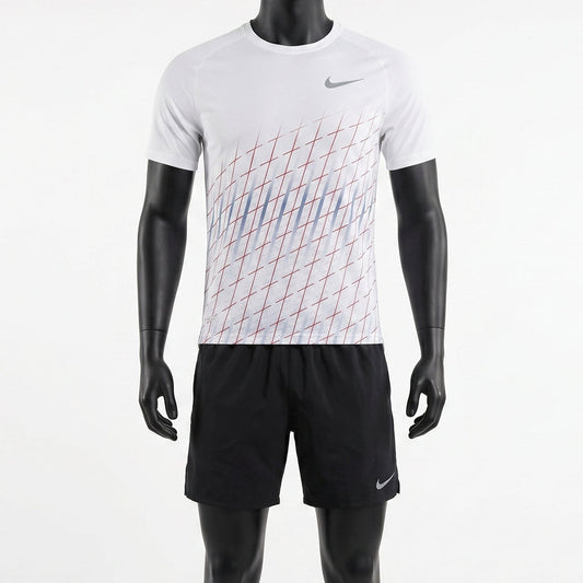 Ensemble Running Blanc/Noir — Nike