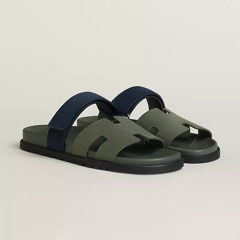 Sandales Chypre Vert Véronèse/Bleu Marine
