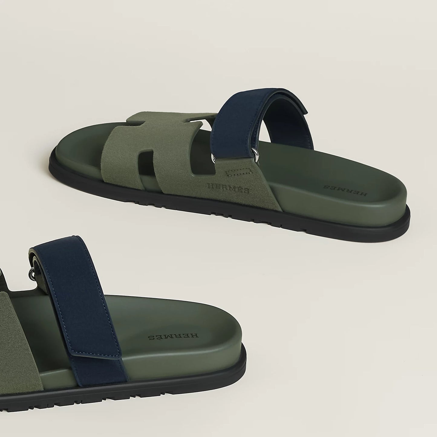 Sandales Chypre Vert Véronèse/Bleu Marine