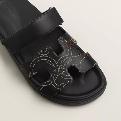 Sandales Chypre Noir Monogram