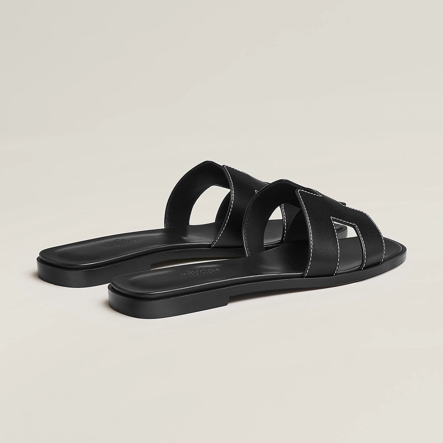 Claquettes Oran - Noir/Liseré Blanc