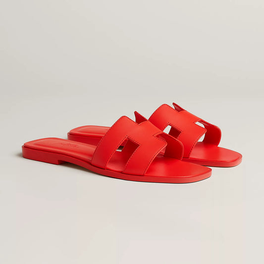 Claquettes Oran - Rouge Grenadine