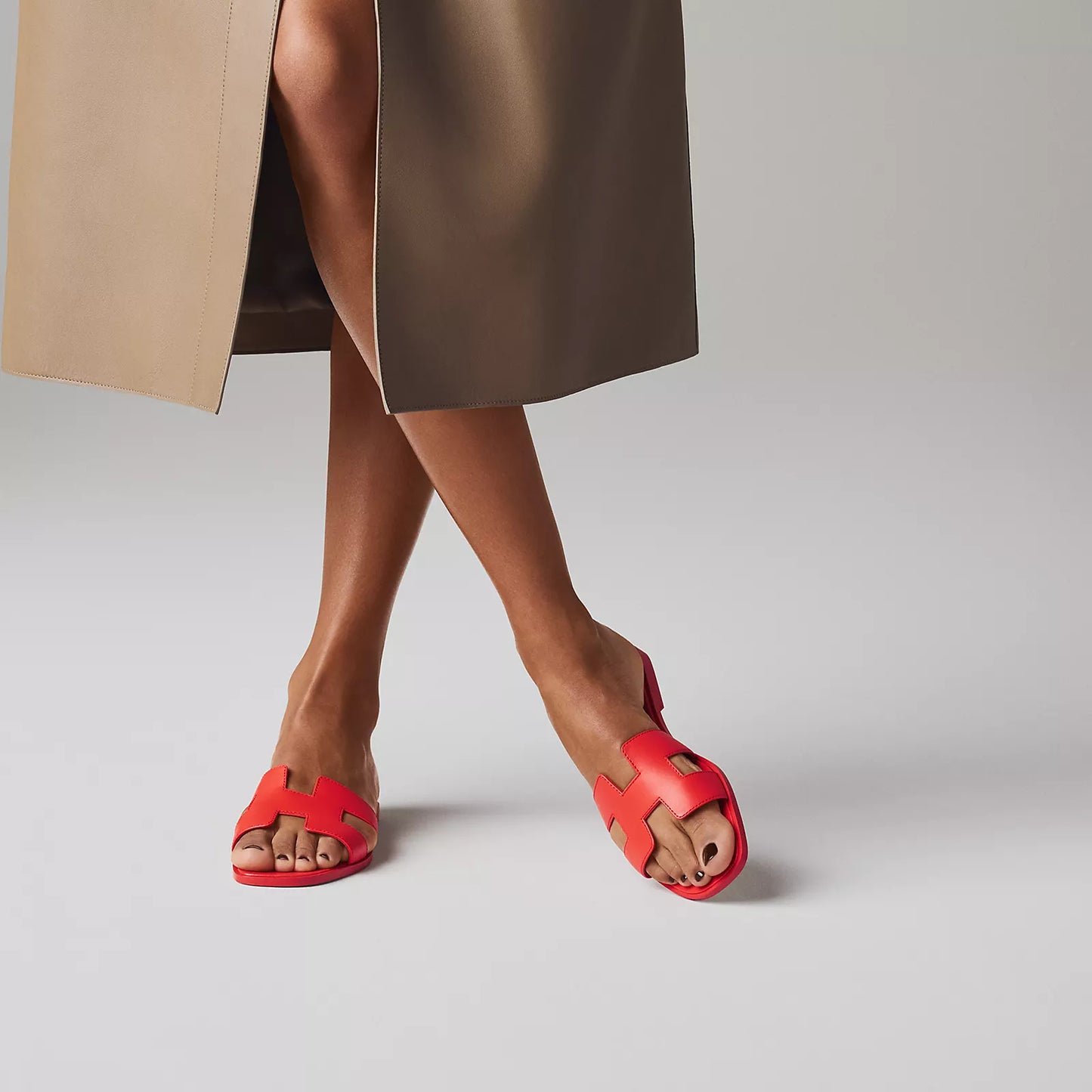Claquettes Oran - Rouge Grenadine